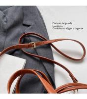 Bolso de barril de agua de color puro para mujer, sencillo bolso de hombro, relajo, bolso de bolsillo inclinado portátil - details 1