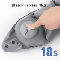 Almohada inflable en forma de U, protección del cuello, almohada de viaje de inflado prensado, almohada portátil súper ligera para vértebras cervicales - details 10