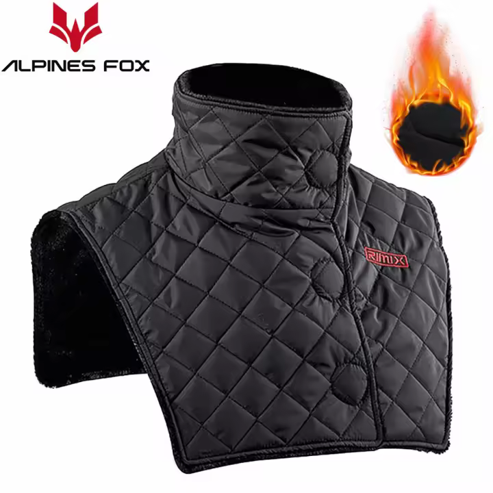 Pasamontañas extendido para motocicleta para hombre, máscara facial para Motocross, calentador de cuello cálido, protección del estómago, Invierno - 1
