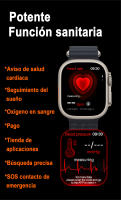 2025 Nuevo HK9 Ultra 2 MAX Smartwatch Bluetooth Llamada Detección de frecuencia cardíaca Modo deportivo Linterna 1GB de memoria AMOLED Compatible con Android IOS Smartwatch - details 11