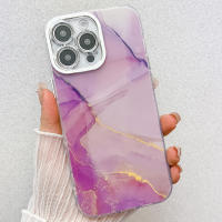 Funda de lujo con marco chapado y pintado de mármol IMD para iPhone 16 Pro Max 15 Pro 14 Pro - details 5