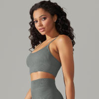 Hamidou-Sujetador deportivo Sexy para mujer, ropa interior deportiva a prueba de golpes, almohadilla extraíble para el pecho, para gimnasio, entrenamiento, Fitness, correr, Tops de realce - details 14