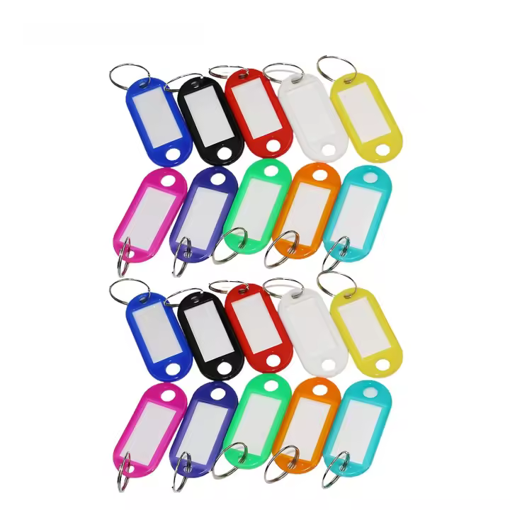 Etiquetas para llaves extraíbles de 20 piezas con ventana Pp, previene la falta de identificadores de llaves, accesorios para bolsas - 1