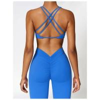 Sujetador deportivo con tirantes cruzados para mujer, sostén deportivo de realce, Top corto para Yoga, gimnasio, Fitness, transpirable - details 4