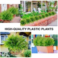 4 Clusteres de Ferntemadera Artificial Resistente a UV Plantas de Hogar Verdes para Jardín y Patio - details 3