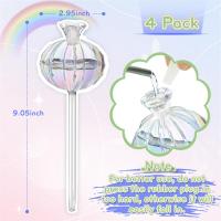 Paquete de 4 bombillas de riego para plantas, plantador de autorriego de Cactus de vidrio, inserto para plantas de interior y exterior - details 2