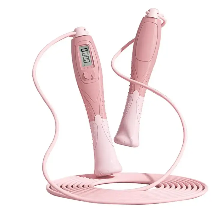 Cuerda para saltar al aire libre con mango antideslizante, conteo Digital, cuerda para saltar sin enredos, equipo de Fitness para hombres y mujeres - 1
