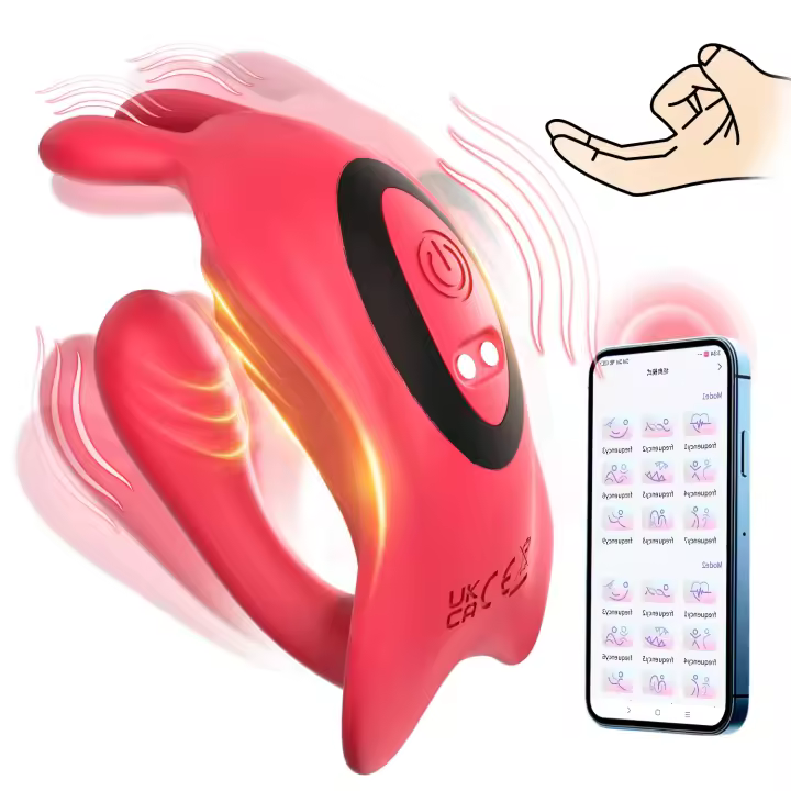 Vibrador de bragas portátil con aplicación Bluetooth, estimulador de conejo de larga distancia, juguetes sexuales para adultos, vibraciones de mariposa para parejas y mujeres - 1