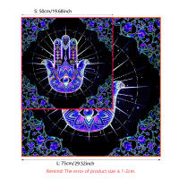 Mantel Místico de Astrología Mandala Azul de Brujería para Lectura de Tarot - details 3
