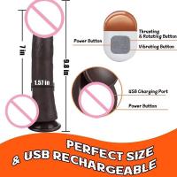 Vibrador realista de 9.8" con estimulación anal y del punto G, de silicona, con control remoto telescópico, para la masturbación femenina. - details 5