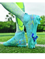 Zapatos de fútbol profesionales FG/TF para adultos, botas de fútbol de Punta larga antideslizantes, tacos altos de tobillo para niños pequeños, zapatillas de fútbol de hierba - details 18