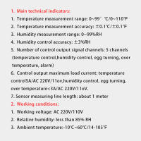 Controlador de incubadora de huevos multifunción, termostato completamente automático, sistema de Control de calefacción giratoria, Sensor de sonda, HT-10 - details 8