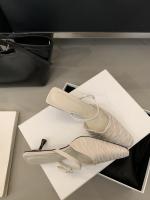Hada francesa viento punta cabeza bolsa cabeza media zapatillas mujer usando nuevo tacón delgado arrugado zapatillas geniales - details 34