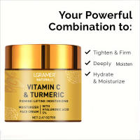 Crema facial de cúrcuma y vitamina C, Retinol, humectante reafirmante, hialurónico, aclarante, reparador, cremas blanqueadoras para el cuidado de la piel suave - details 2