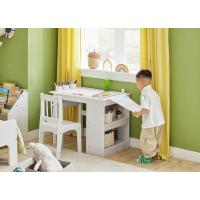 Juego de mesa infantil y 2 sillas de madera, organizador de juguetes multifuncional con 8 cestas y 1 compartimento, 87 x 50 x 50 cm - details 29