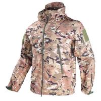 Hanye chaqueta de concha suave y cálida impermeable y resistente al viento para exteriores, chaqueta de camuflaje de piel de tiburón para hombre - details 0