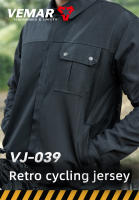 Chaqueta de Motocicleta Retro VEMAR Malla Transpirable, Con 5 Almohadillas Protectoras, Certificada CE-1, Ligera, Reflectante, Absorbente de Choques, Anti-caída, Resistente al Desgaste - details 0
