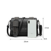 Bolso de mensajero con remaches de marca Vintage para mujer, bandolera cruzada de hombro, bolso Punk con Calavera, bolsos con solapa para mujer - details 10