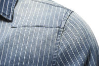 Camisa de manga larga con jeans a rayas de alta calidad para hombre, 2024 - details 4