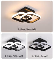 Luz LED Moderna TOMAXIN con Marco Cuadrado Negro y Blanco de 24CM para Iluminación de Salas Dormitorios y Pasados Interiores Ajustable en Color - details 11