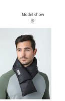 Bufanda de Cuello de Pluma de Ganso Blanco AONIJIE M36 Unisex Ligera para Invierno Al aire libre 800FP Para Ciclismo Camping Esquí Snowboard Senderismo - details 9