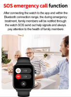 Reloj inteligente ET570, dispositivo con detección de frecuencia cardíaca, Bluetooth, llamada, función SOS, entrenamiento respiratorio, HD, novedad de 2024 - details 17