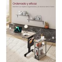 Mesa Adicional de Alta Gama con Multienchufe Mesa Estrecha de 3 Estanterías para Espacios Pequeños - details 7