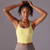 Ropa interior deportiva de realce para mujer, sujetador de Yoga para Fitness, gimnasio, entrenamiento, correr, camiseta sin mang - details 24