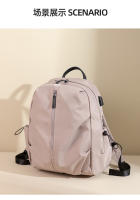 Mochilas al aire libre para mujer Mochila multifuncional para mujer con puerto de carga externo Mochila impermeable Bolsas de viaje para senderismo Preciosa moda Rosa - details 23