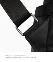Mochila de trabajo de cuero PU suave para mujer, mochila de hombro cruzado de cuero negro vintage, mochila de viaje antirrobo para mujer - details 17