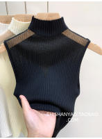 Top de Malla Acolchado Vestido Chic Sin Mangas para Mujer Estilo Callejero Moderno Moda Deportiva - details 19