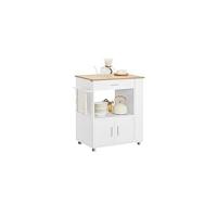 Carro de cocina multifuncional con 2 cajones y 2 estantes Gran encimera Ideal para bar y comedor - details 21