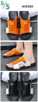 Men's Sandals Trendy Color Block Outdoor Slides Lightweight Color Block Non Slip Slippers For Indoor Outdoor Shower Bathroom - details 6