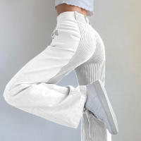 Pantalones de corte casual con plumas rectas de color liso para mujer, e, otoño e invierno, nuevo - details 5