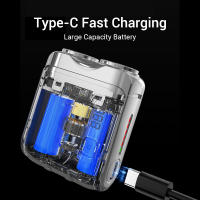 Afeitadora eléctrica inteligente para el hogar, afeitadora de barba para coche, herramienta con pantalla Digital, Mini doble hoja, lavable, tipo C, recargable, portátil, afeitadora de viaje en seco y húmedo para cara y pierna, regalos potentes para hombre - details 10