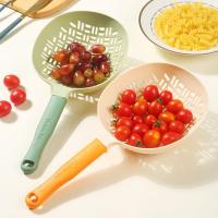 Colador grande de silicona para cocina, utensilios de filtro resistentes a altas temperaturas, mango largo, colador de Pasta, colador de drenaje, cuchara de drenaje - details 2