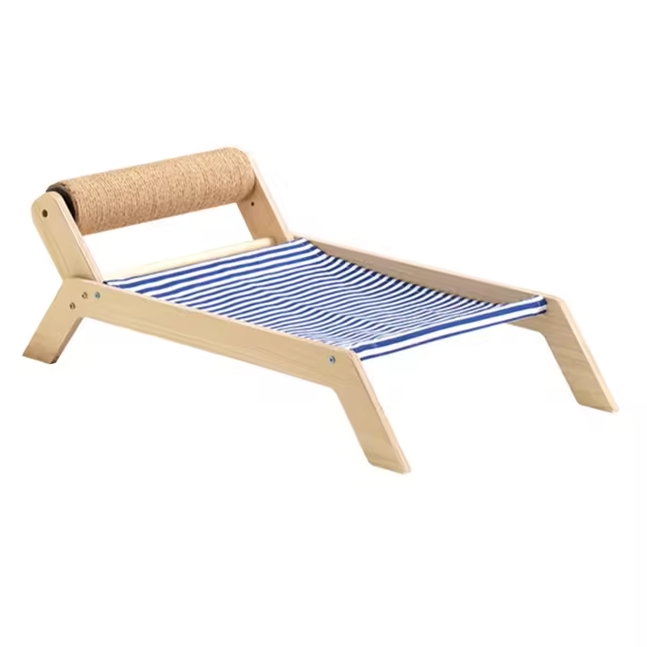Silla de playa para gatos, cama elevada de verano para todas las estaciones con rascador de Sisal para interiores y exteriores - 1