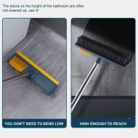 Cepillo De Limpieza Multifuncional 2 En 1 Para El Hogar Con Mango Ajustable Cepillo Para Piso Y Baño Herramienta Ecológica Para Limpieza De Azulejos - details 4