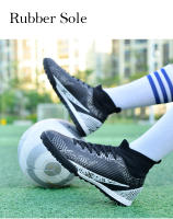 Zapatos de fútbol de marca para hombre, botas de fútbol de tobillo alto, calzado deportivo de entrenamiento, tacos cómodos, zapatillas de deporte FG/TF Match - details 25