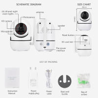 ToWell App 5G 2,4G 3MP sistema de cámaras de seguridad cámara PTZ interior detección de movimiento seguimiento automático IR cámaras de vigilancia de visión nocturna - details 0
