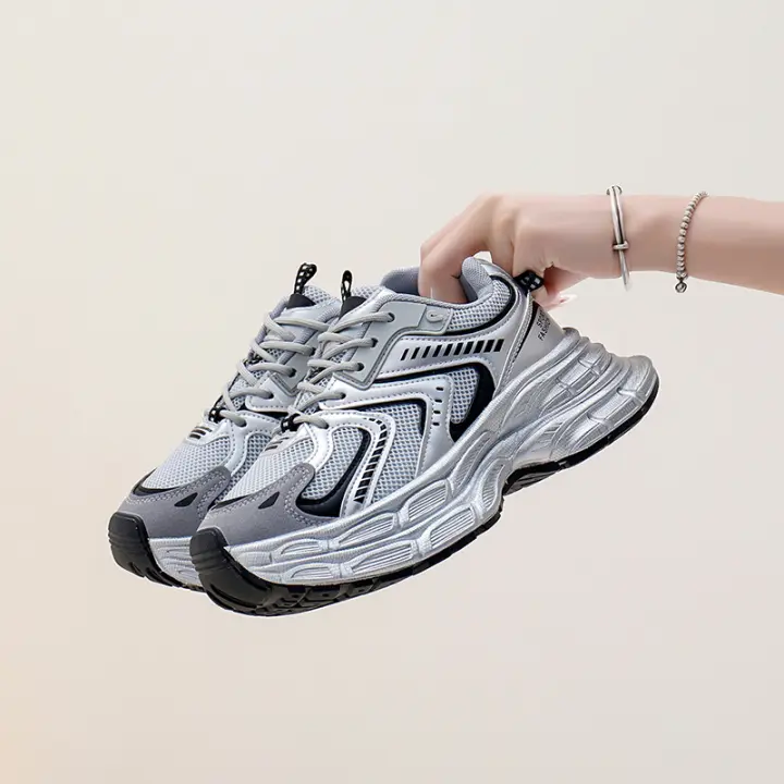 Zapatos de plataforma de estilo coreano Ins para papá, zapatillas para correr para estudiantes, primavera 2025, ocio, Bl02 - 1