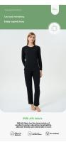 Traje de pijama de estilo navideño, pantalones de manga larga de seda de leche, pijamas negros de estilo europeo y americano para niñas, traje para el hogar - details 3
