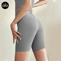 Alo yoga shorts deportivos nude sensual melón pantalones de cinco puntas lifting de cadera cintura alta estiramiento leggings yoga shorts - details 0