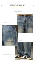 Jeans de Algodón Cálido y Grueso Pantalones Largos y Sueltos de Terciopelo Coreano - details 5