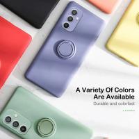 Funda de Silicona Líquida Magnética para Samsung A55 5g Cubierta de Teléfono con Soporte de Anillo - details 2