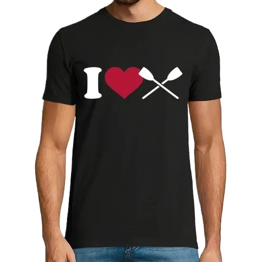 me encanta remar,Camiseta de Pádel Divertido, ropa para exteriores - 1