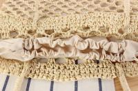 Bolsa tejida de hierba ahuecada hecha a mano, estilo Instagram, turismo de playa y vacaciones, cuerda de papel, un solo hombro - details 8