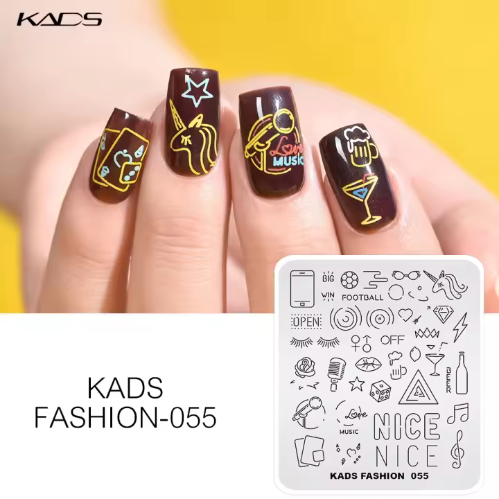 Plantillas de Pincelado de Uñas KADS para Diseño de Uñas Templates de Imagen DIY para Flores Hojas Frutas - 1