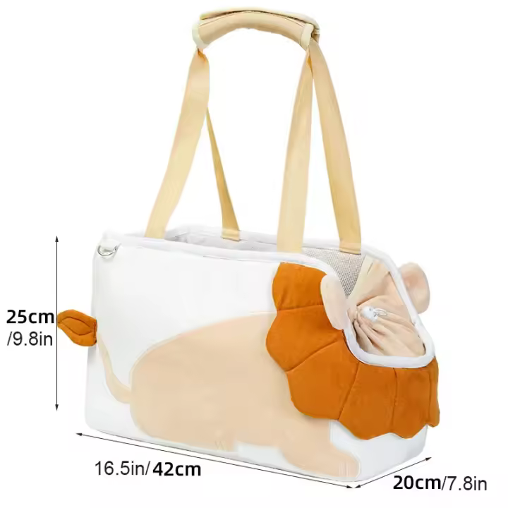 Bolsa de transporte para mascotas, mochila de viaje para asiento de coche, para gatos y perros pequeños - 1