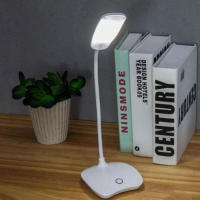 Luz led de carga USB para libros, lámpara de lectura con atenuación táctil, brillos 3, para mesita de noche, iluminación de campamento de regalo - details 0
